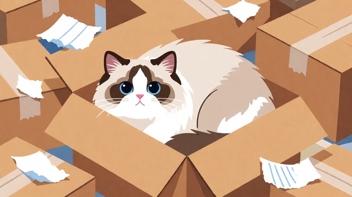 布偶猫：新买的沙发？呵，这箱子才叫奢华真皮。