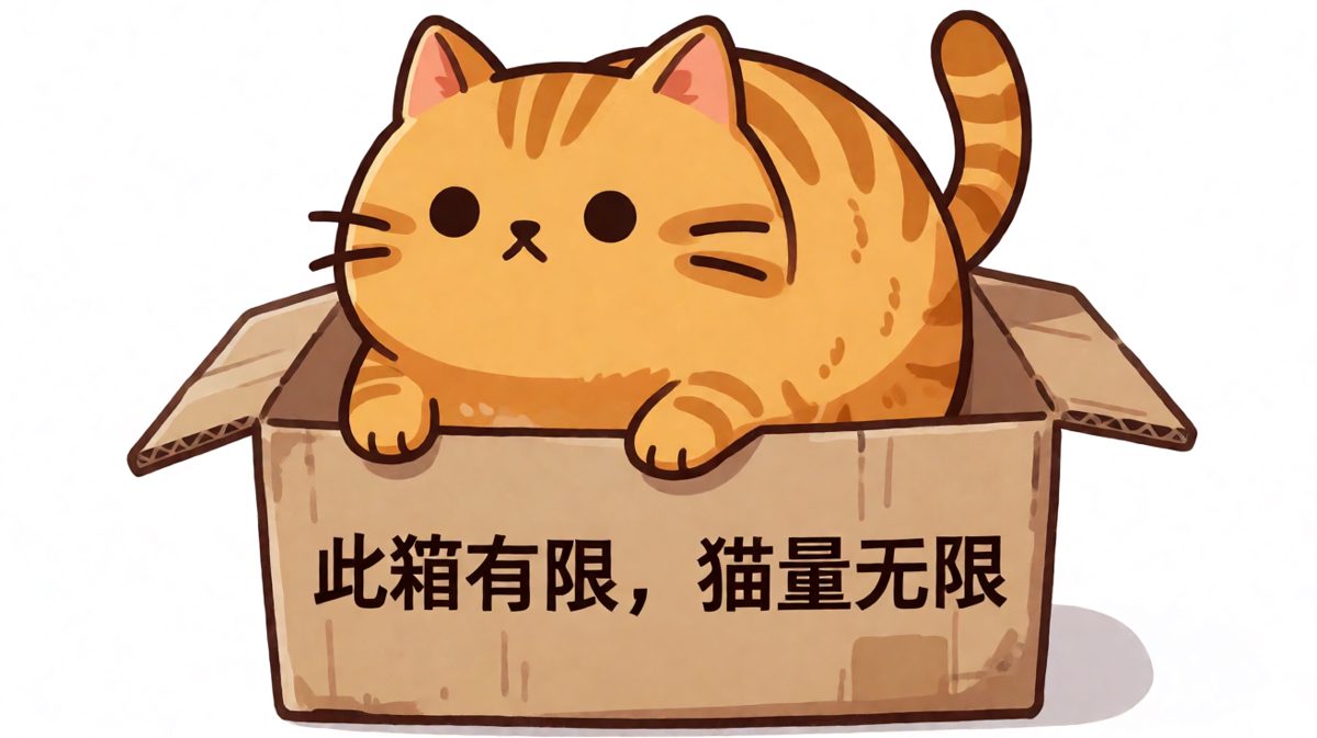 猫：只要我够胖，就能把箱子撑成我的形状！