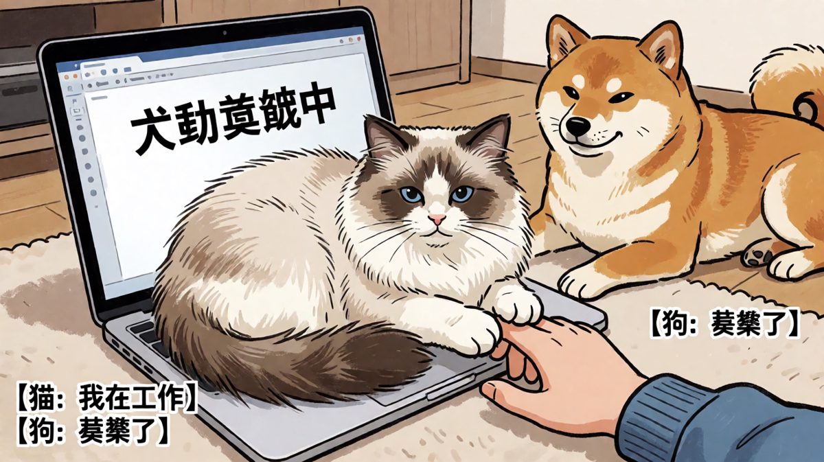 猫咪霸占键盘，打工人崩溃瞬间