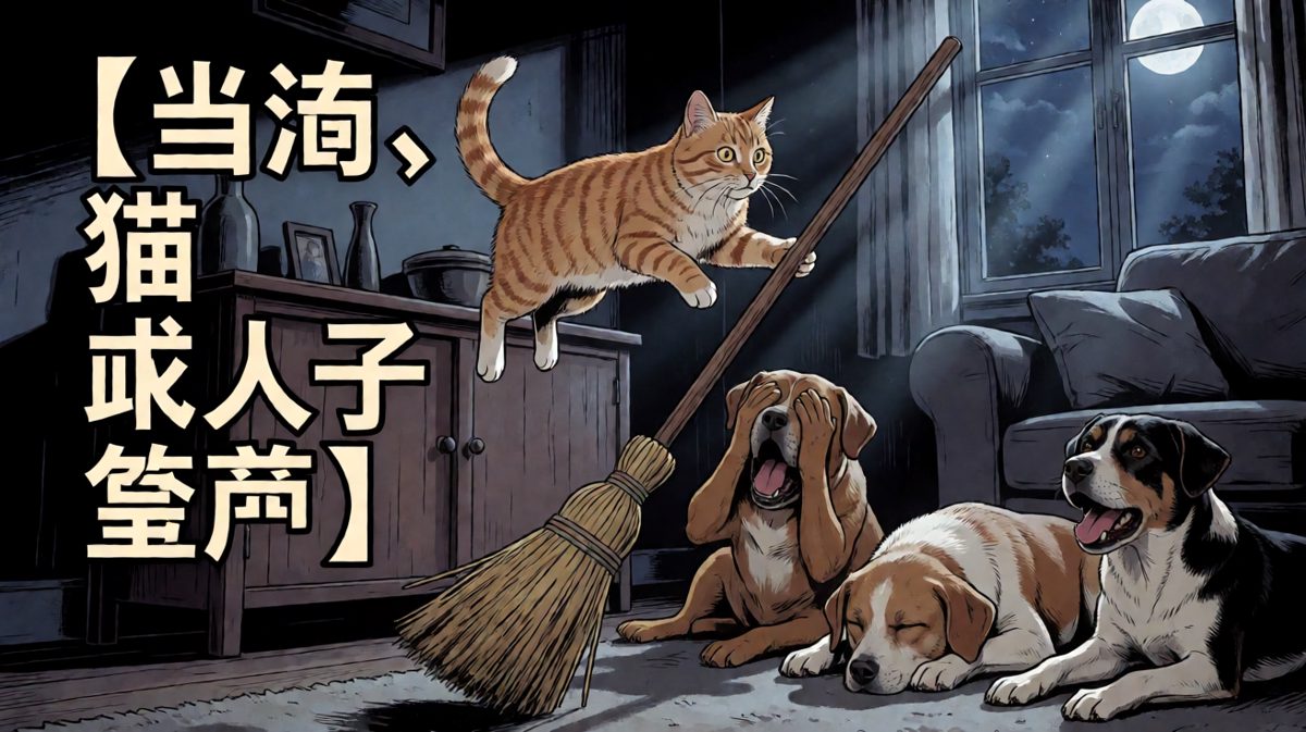 猫咪踩扫帚社死现场，全网Dog围观