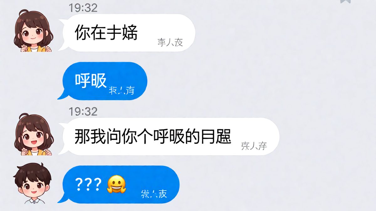 问你在干嘛，你竟敢回答在呼吸？
