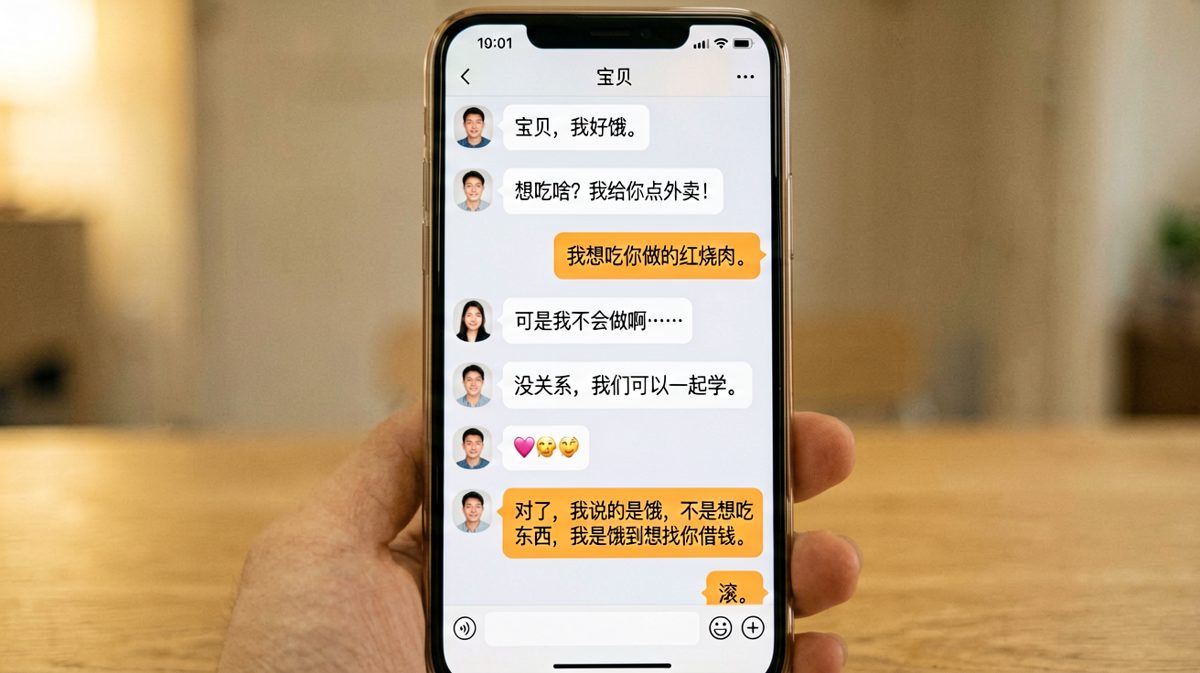 饿的真相：从浪漫共厨到借钱，男生一句话暴露真实目的