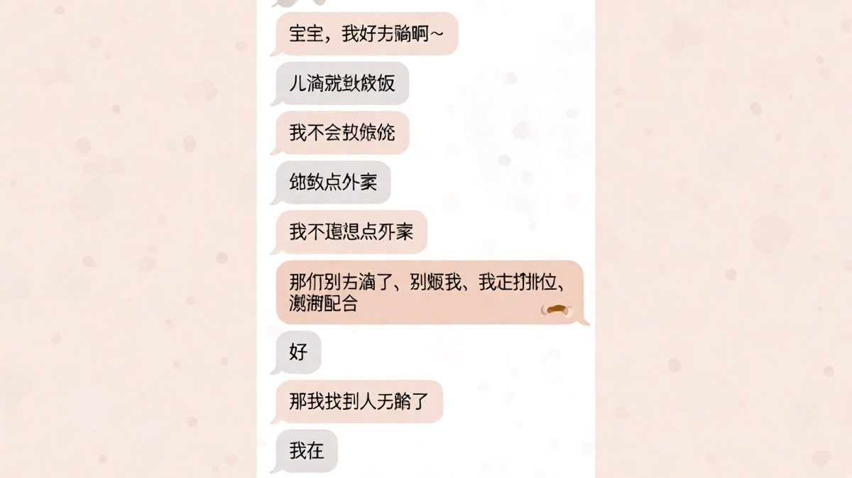 女生撒娇求陪伴，男生用直男三连拒绝后瞬间破防