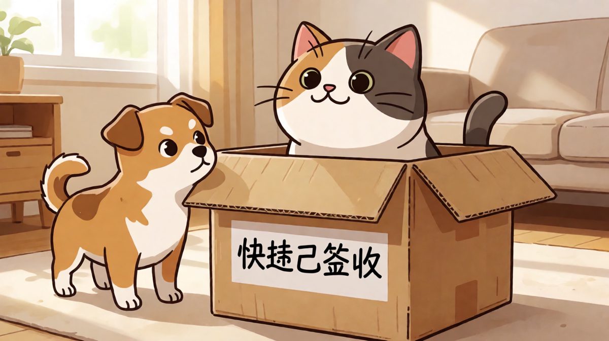 猫咪：别问，问就是快递送的。