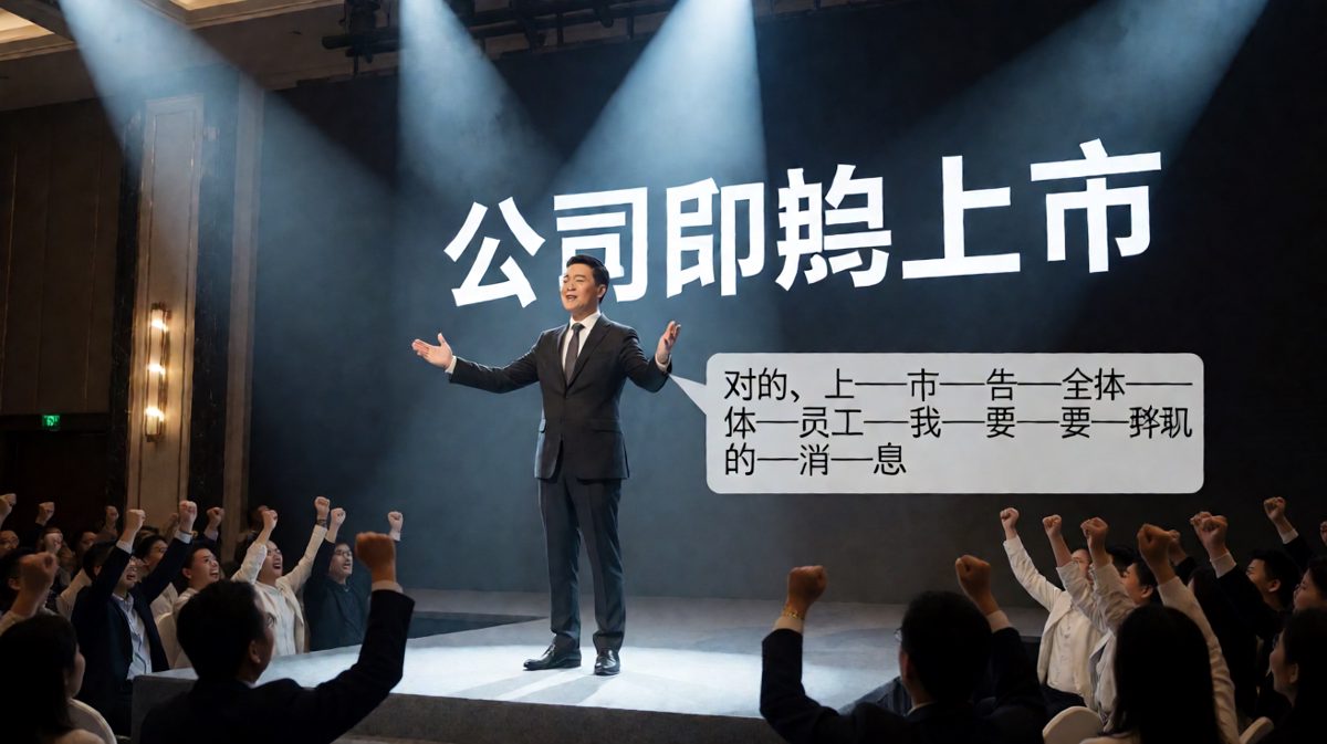 老板激情演讲说公司要上市，员工欢呼后反转是老板自己要辞职