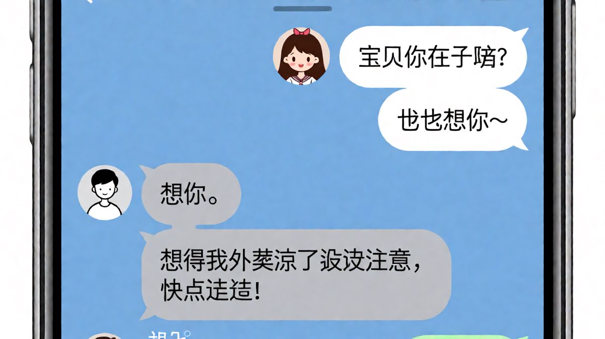 「想你」的下一句竟然是「外卖凉了」，浪漫秒变饭桶