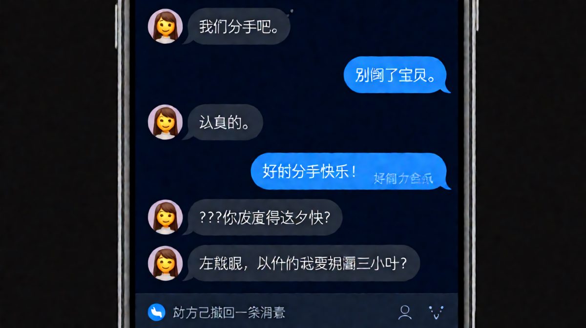 以为他会拼命挽留，结果他递来了分手合同