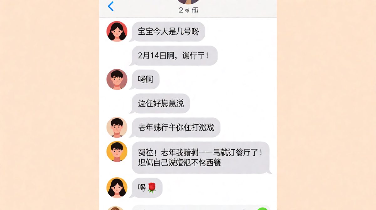 纪念日翻车现场——男生以为记牢了，结果被对方一句'去年'教做人