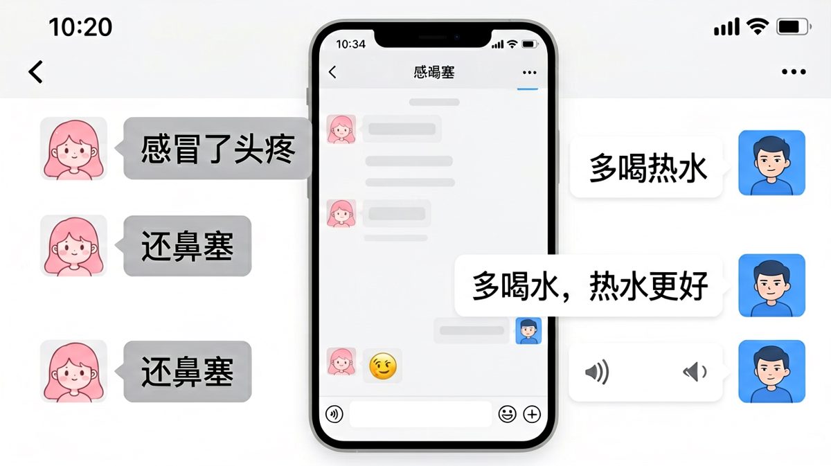 多喝热水是万能药吗？这届男友只会复制粘贴。