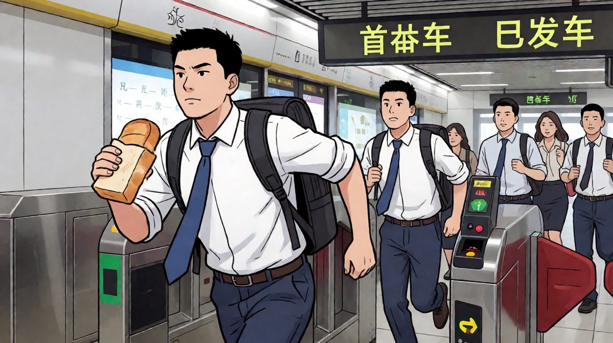 一路狂奔到公司楼下……