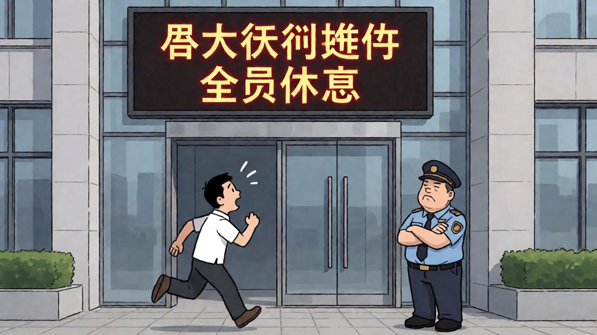 原来……今天不用上班……