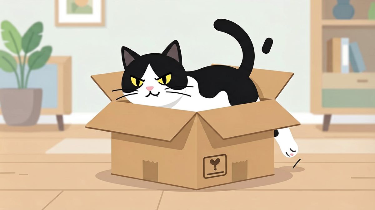 猫：只要我不动，盒子就是我的家