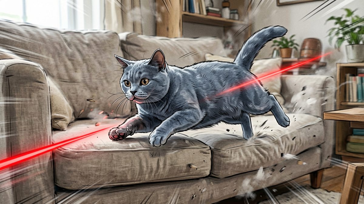 猫：这地怎么突然变滑了？