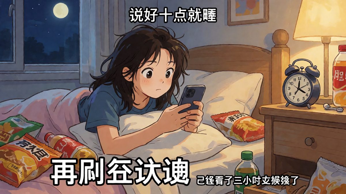 深夜刷手机停不下来的当代青年通病