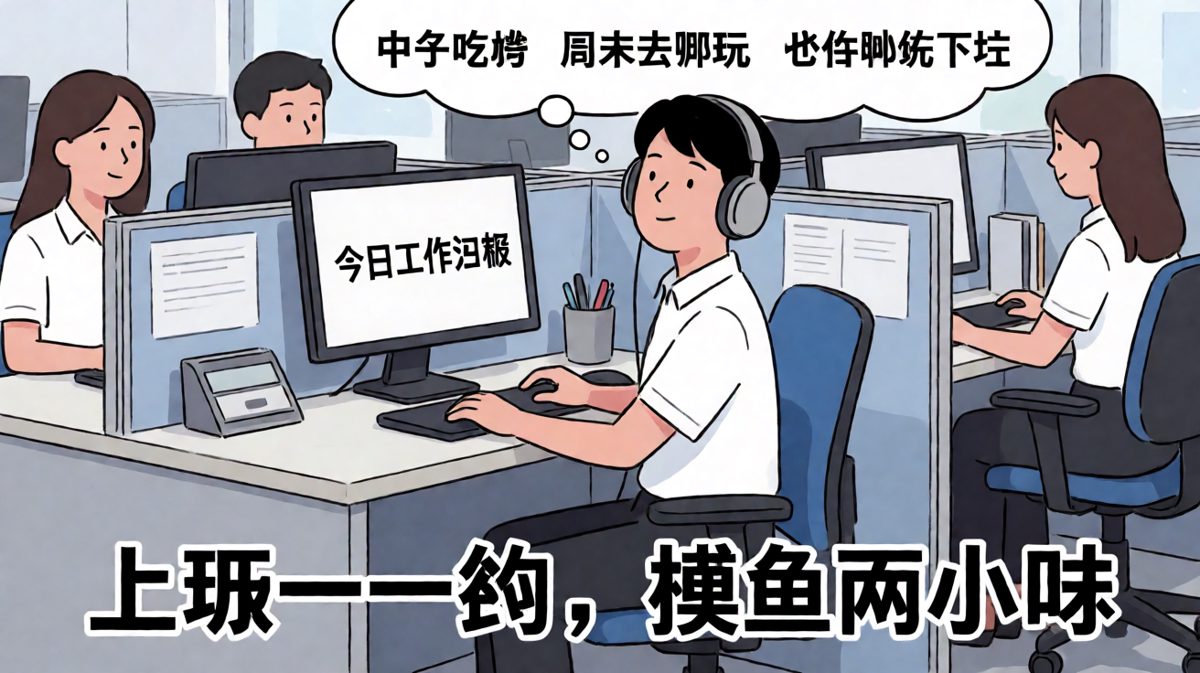 上班族的灵魂早已飞走的摸鱼名场面