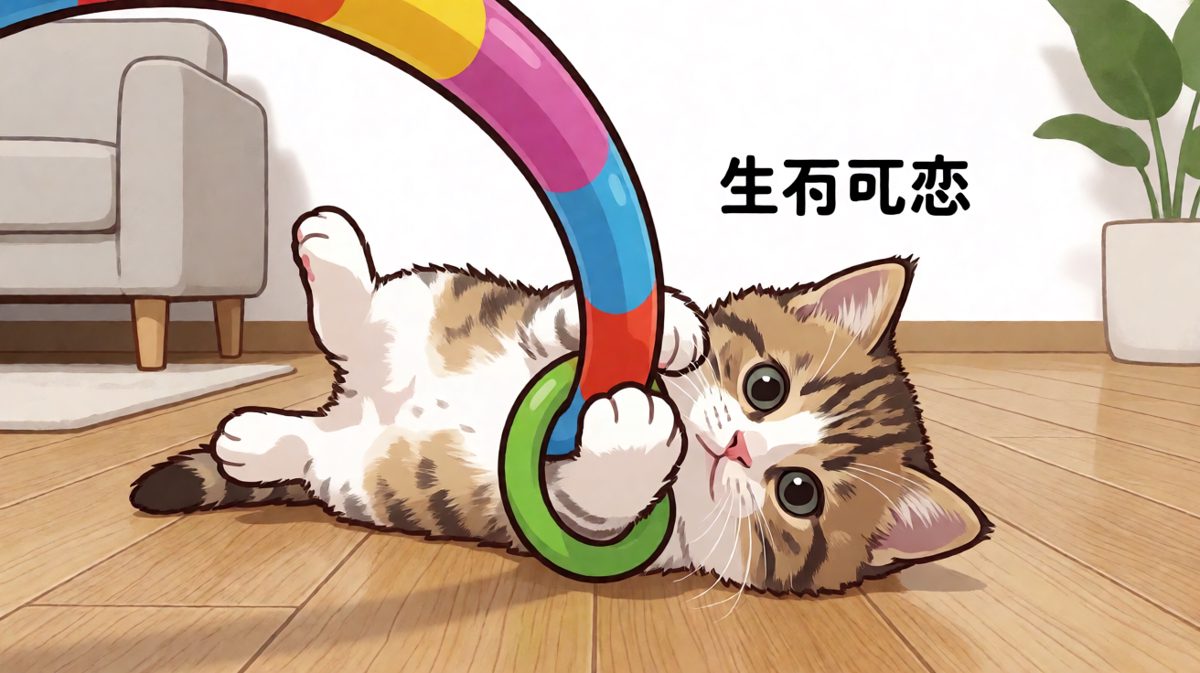 猫：这玩具成精了，它一直在追我……救命啊！