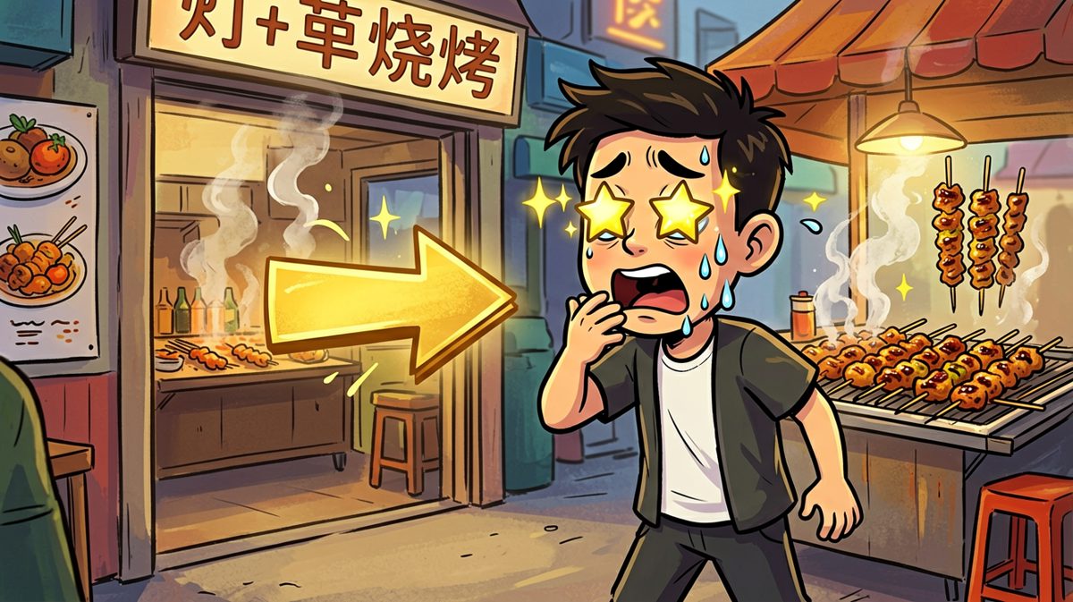 路过烧烤摊，意志开始动摇。
