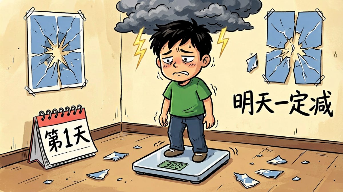 第二天体重不降反升，但决心——明天再说。