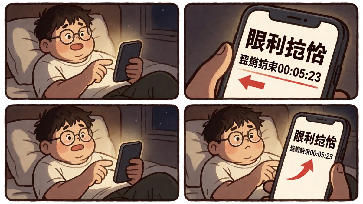深夜刷到限时打折，手比脑子快