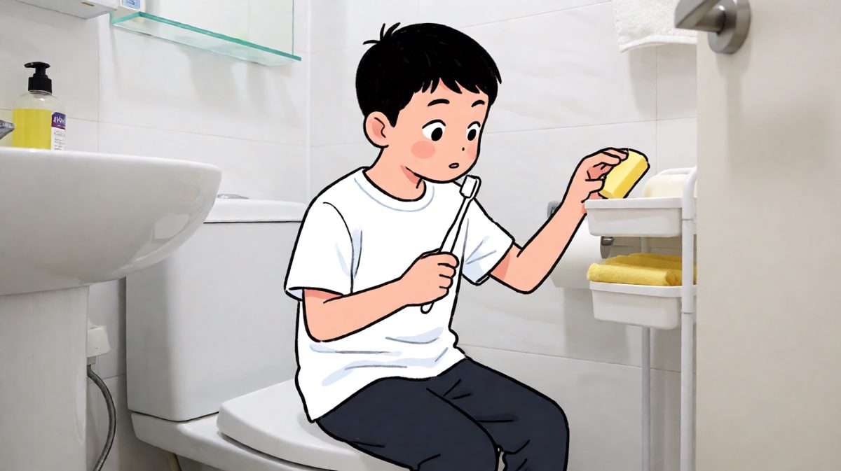 小明决定用肥皂代替牙膏