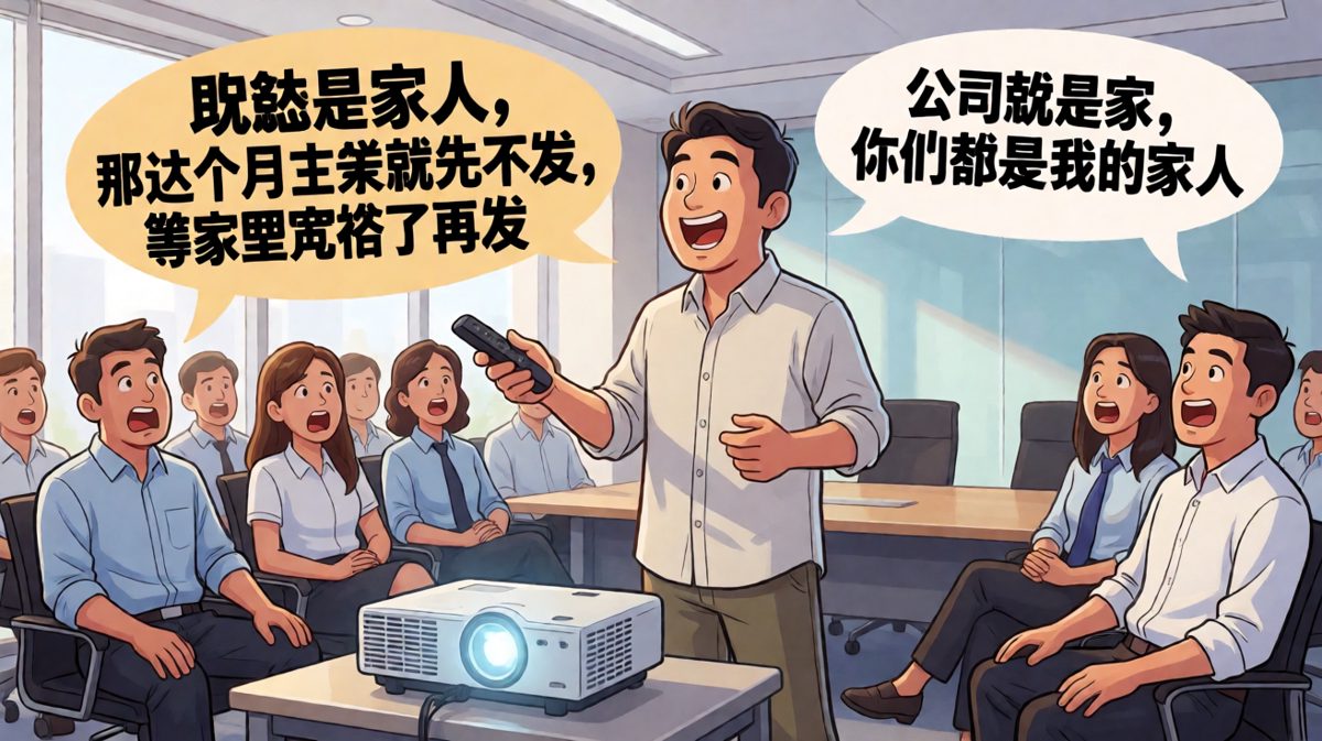 公司就是家，家人不该发工资