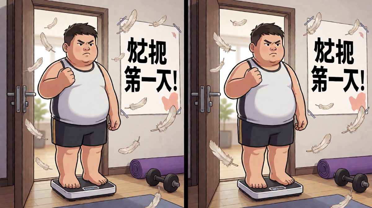 励志满满，站上体重秤宣告减肥开始