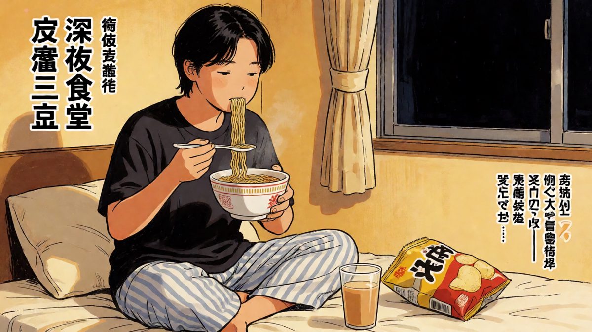 深夜厨房，泡面比减肥香