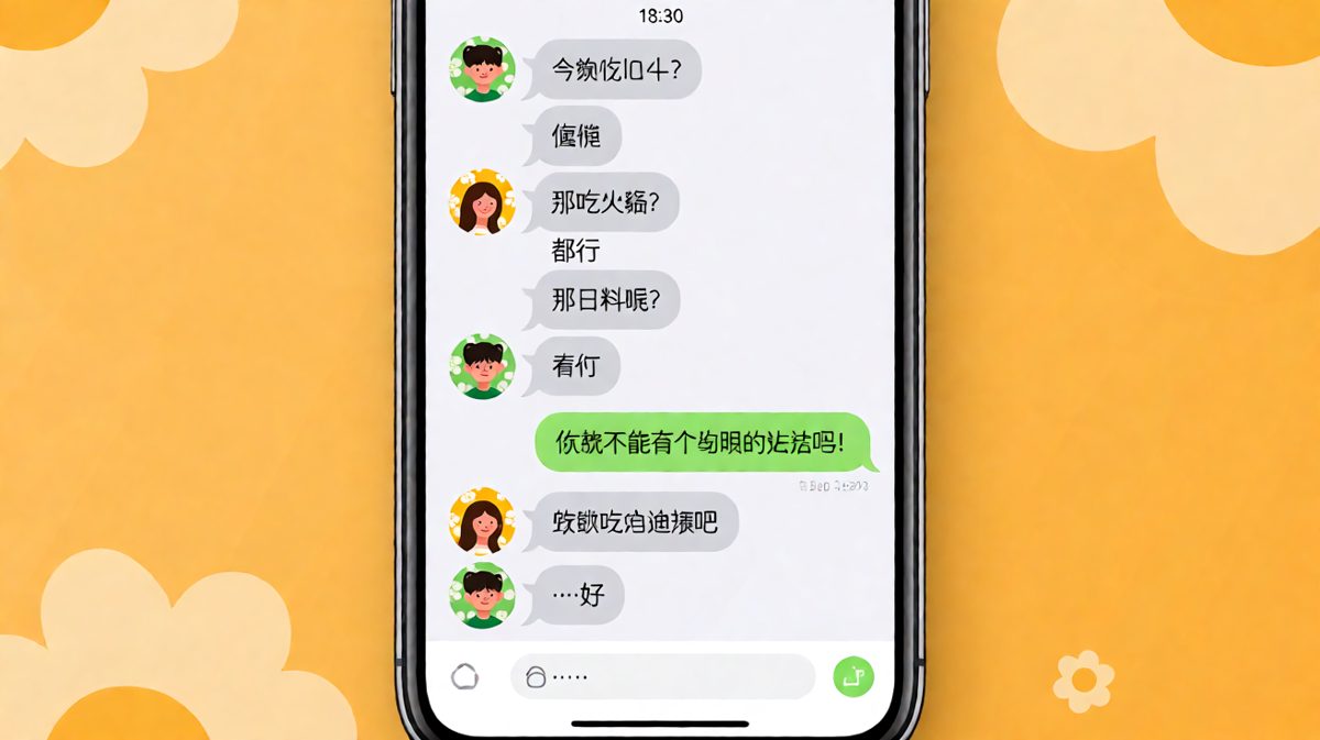 随便的终极答案，是让对方自己选然后表示都可以