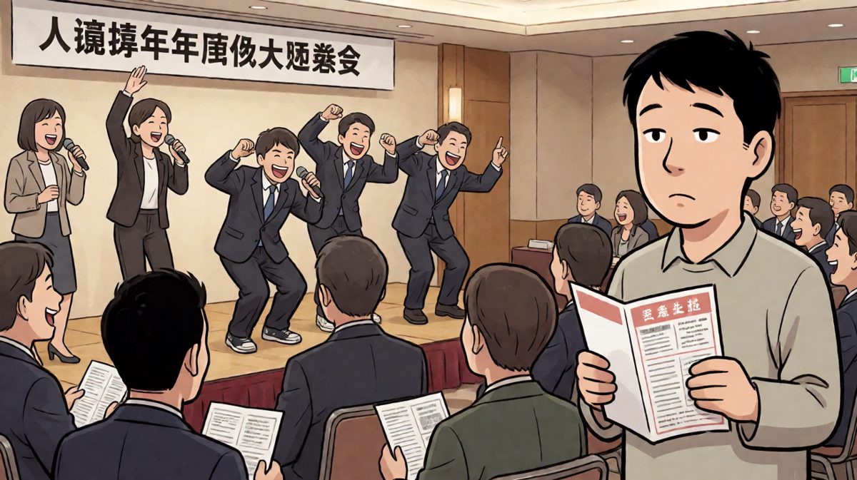 同事们轮番上阵炫技，主角缩在角落无人问津。