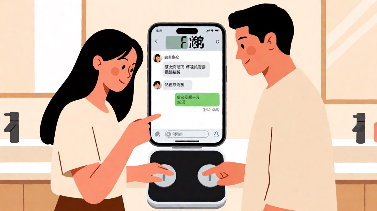 减肥约法三章：偷偷加手指上的体重数据。