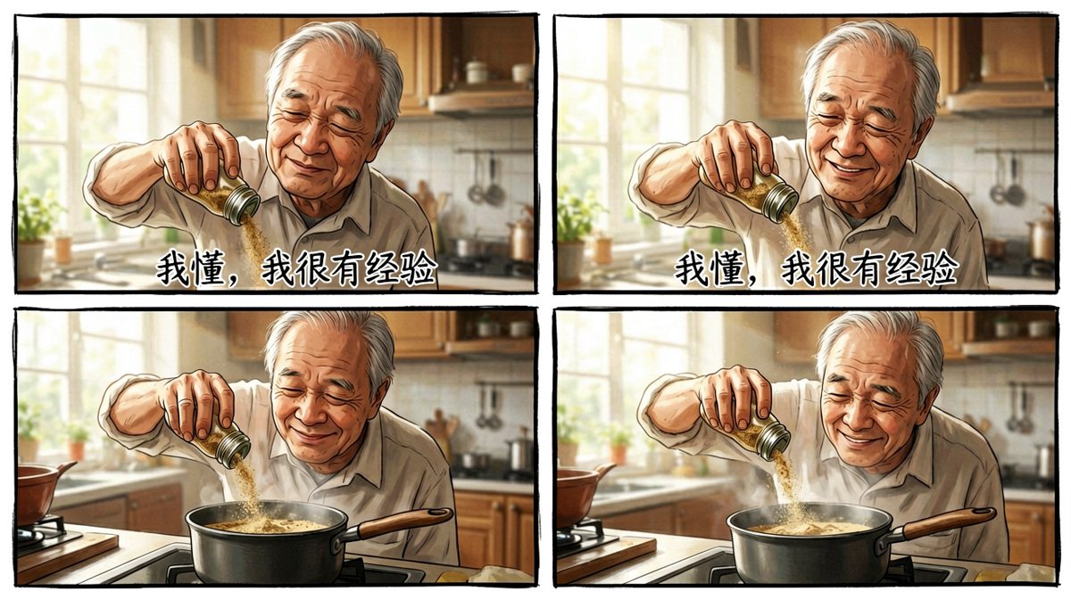 凭感觉调味，从不失手