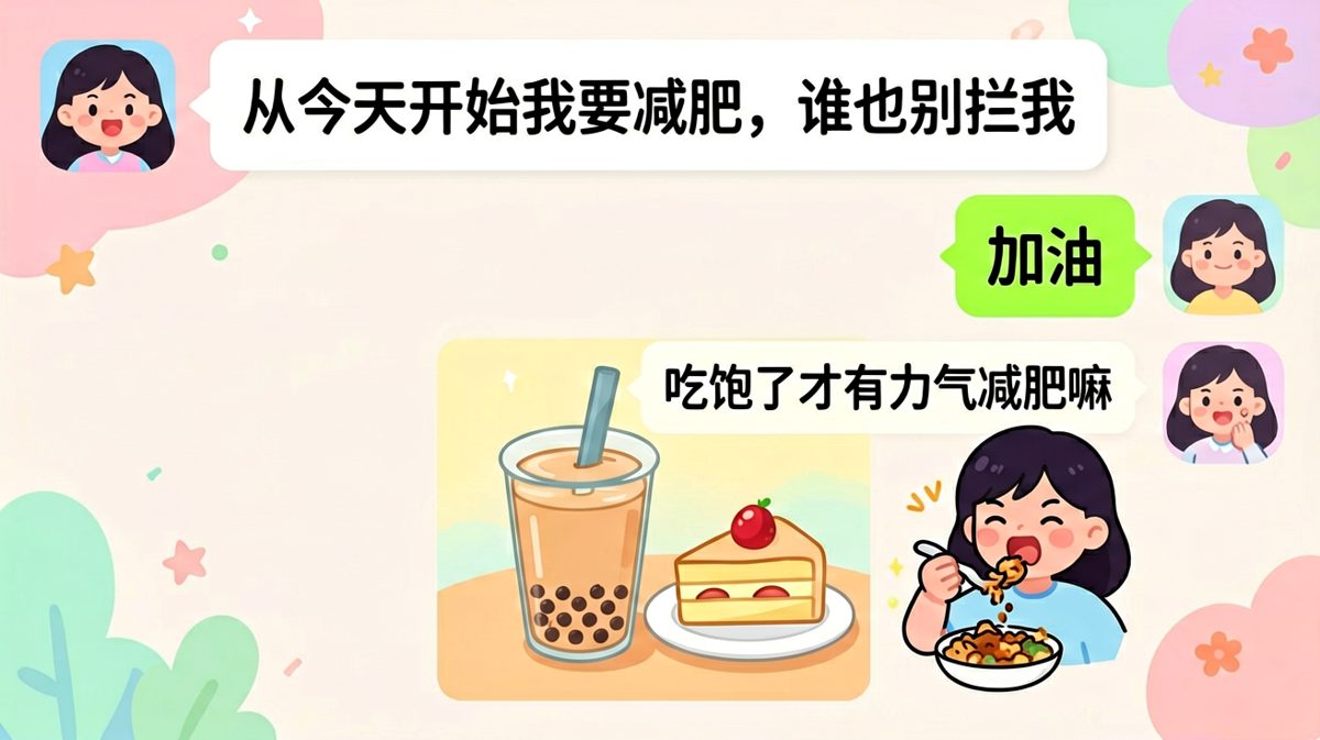 减肥的第一天，以一杯奶茶庆祝开始