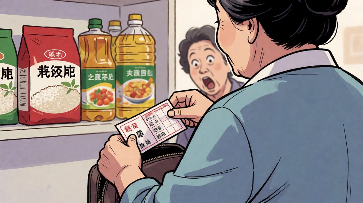 前面的阿姨突然开始掏优惠券，而且是一大把