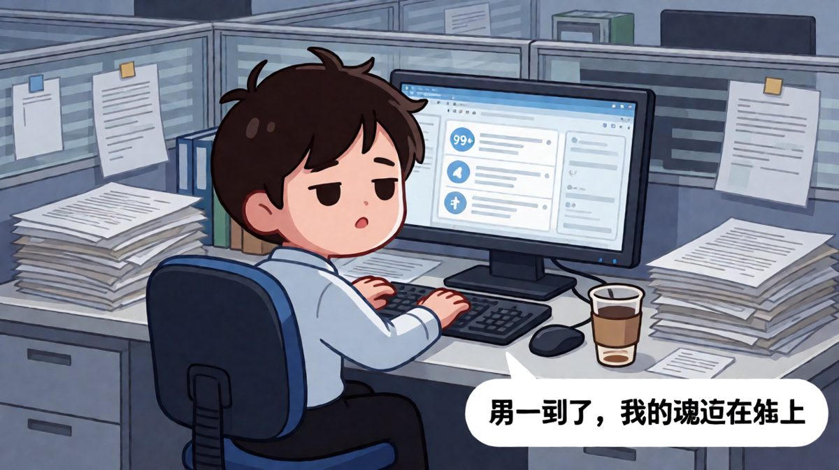 周一早晨的打工人，灵魂已离家出走