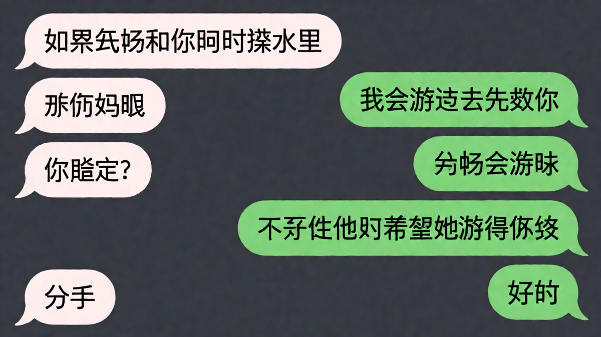 经典送命题遇上诚实作答，本以为能蒙混过关，结果女生也只想赶紧脱身。