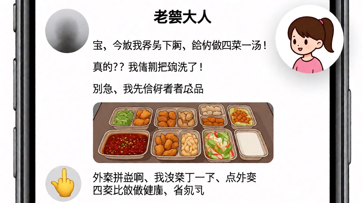 承诺四菜一汤，端上来六盒外卖，理由是「省煤气」。