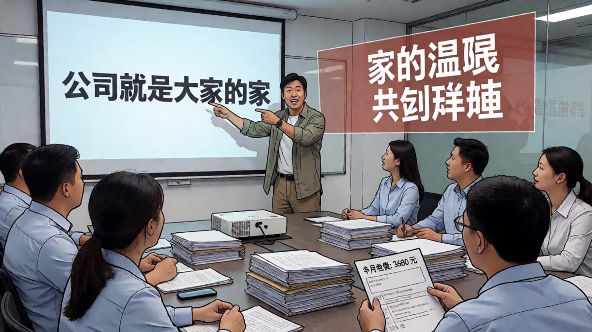 公司是你的家，水电费你来交。