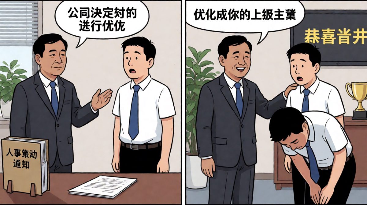被'优化'不是坏事，因为被优化成了你的上级。
