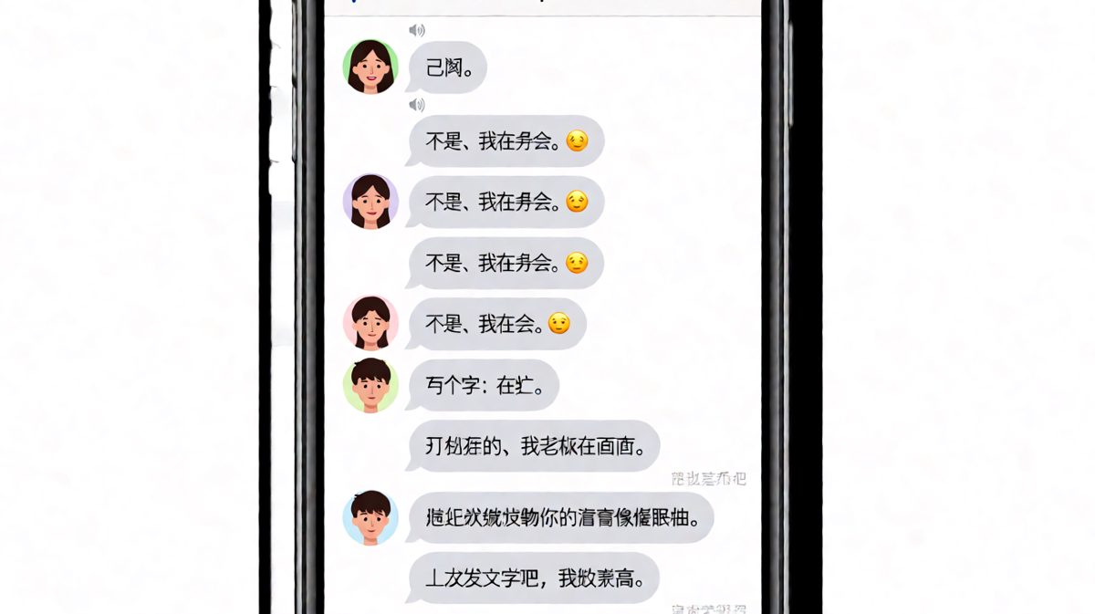 女生发一堆语音，男生一句「催眠曲」结束战斗。
