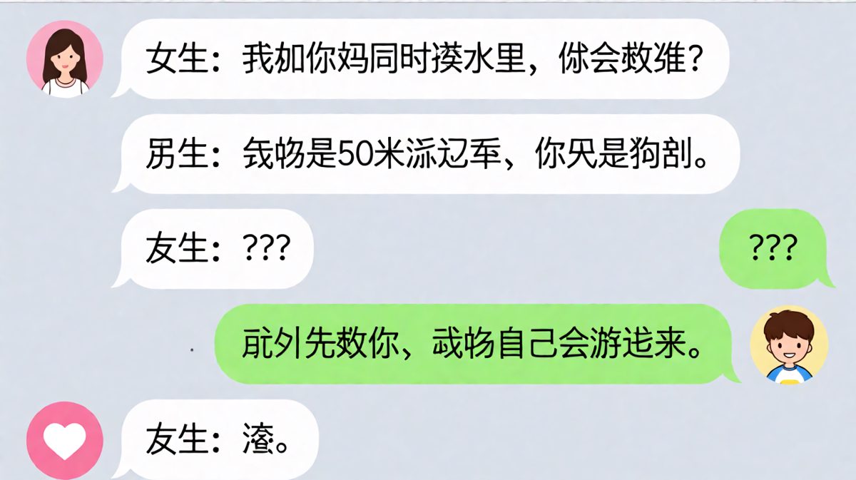高情商男生的生死选择题，答完直接滚。