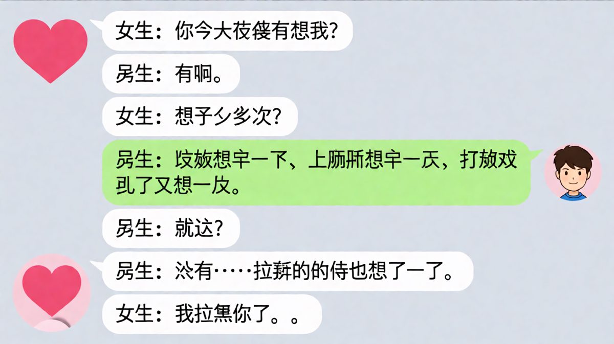 男生诚实地回答，结果被拉黑了。