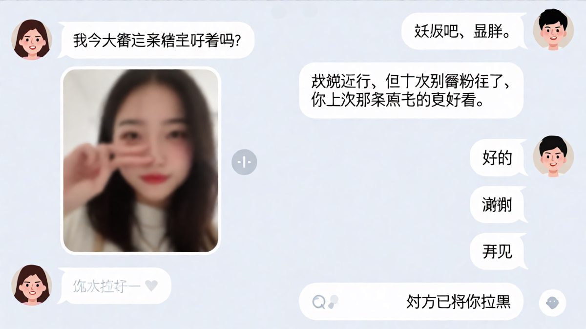 说「显胖」的那一刻，他失去了她