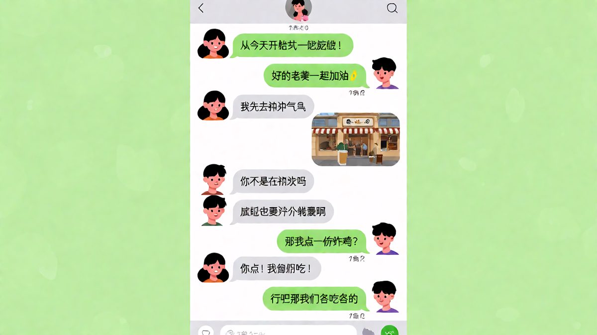 减肥宣言不过三秒：嘴上说着一起减，身体却很诚实地开吃了。