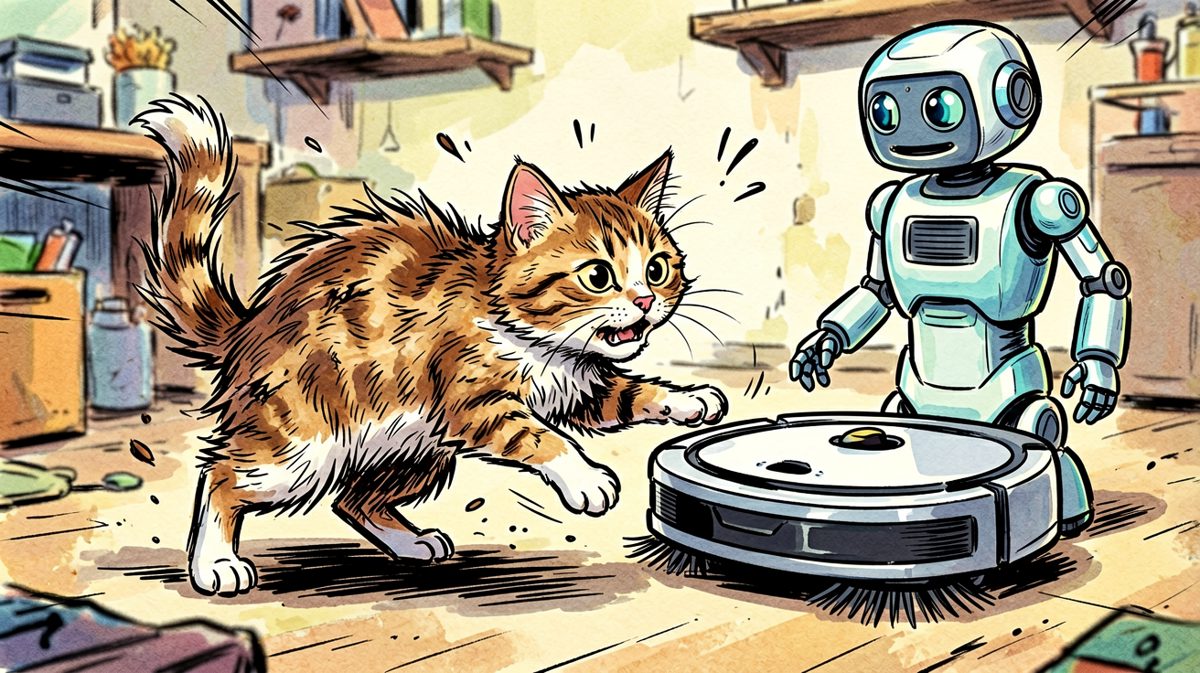 猫咪：这圆盘妖怪竟敢来犯我的地盘！