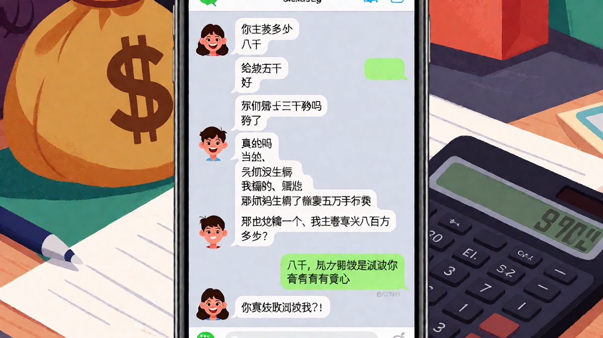 互相测试底线，最后谁都没赢，工资还是八千。