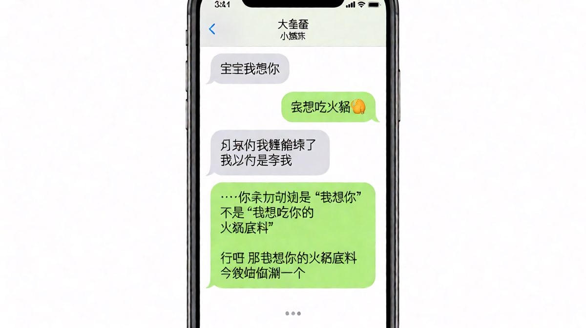 一个「我想你」引发的火锅底料误会，男生硬生生把情话扭成外卖单
