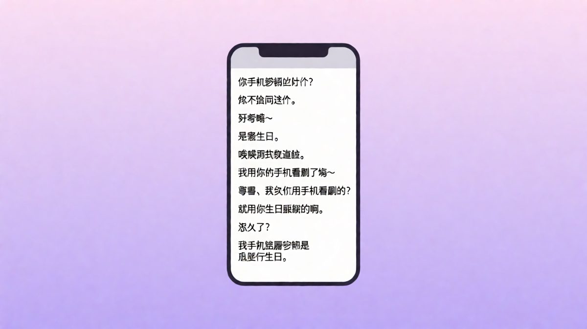女生以为用男生日解锁手机，却不知道对方的锁屏密码另有其人。