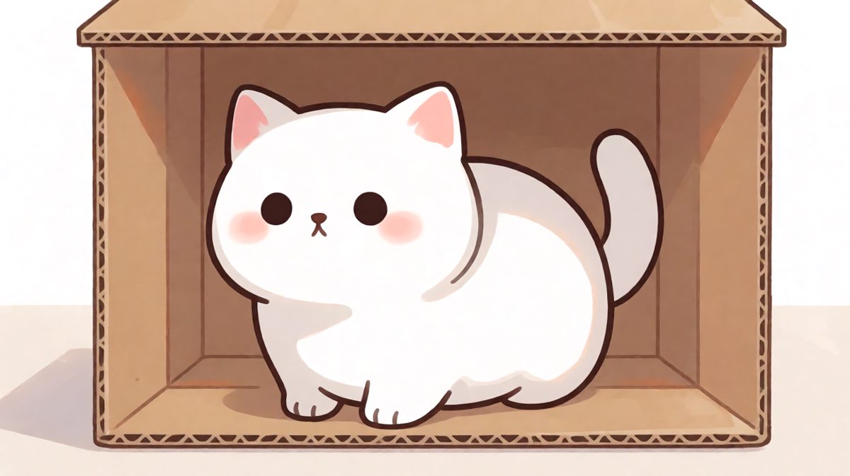 猫：谁说箱子小的？是我太大了！