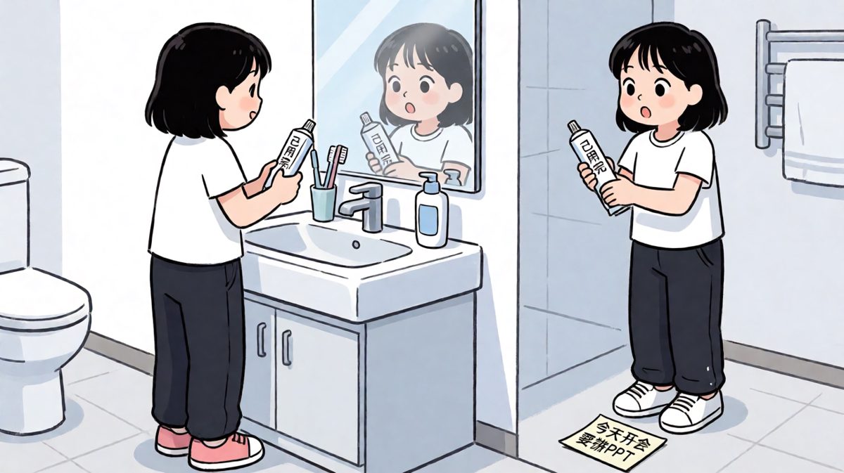 发现牙膏用完了，心情瞬间崩溃