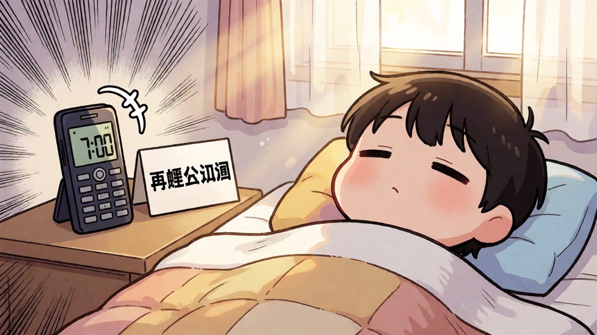 闹钟响了，但被窝才是正义！